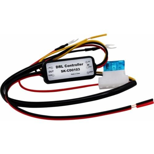 DRL Controller Auto Car LED Daytime Running Light Relay Harness Dimmer On/Off 12-18V Fog Light Controller