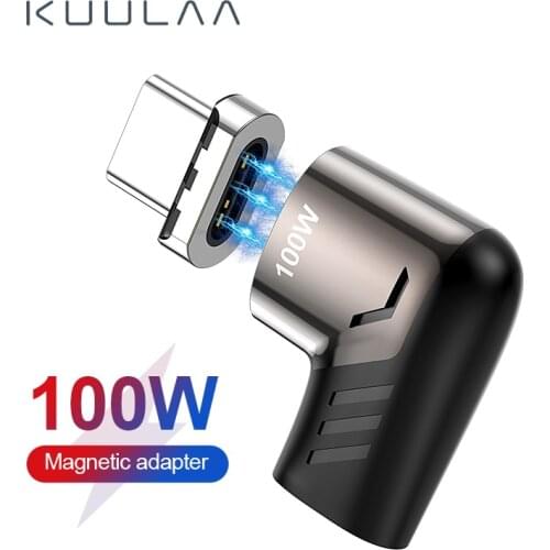 100W USB Type C Magnetic Adapter Type-C Male To USB C Female Magnet Connector For Mackbook Pro Huawei USB-C Accessories