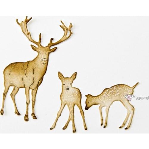 Mmao Crafts Metal Steel Cutting Dies New Deer decoration Stencil For DIY Scrapbooking Paper/photo Cards Embossing Dies