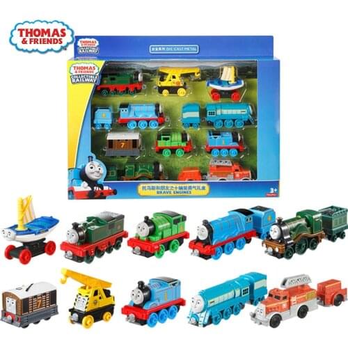Original Thomas and Friends Trackmaster 10pcs Diecast Plastic&Alloy Train Set Toys for Children Kids Friendship Birthday Gifts