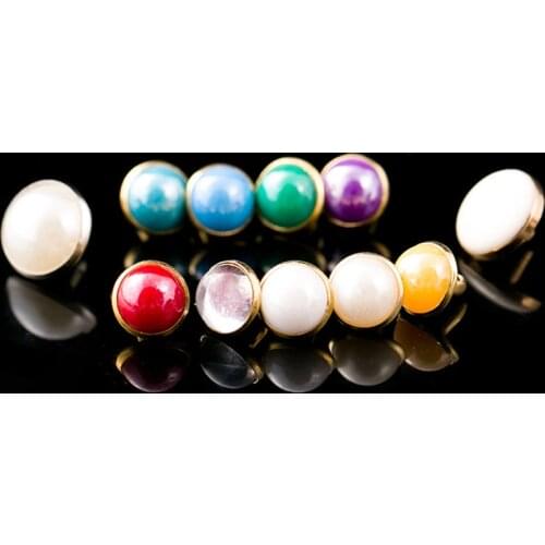 30-100Set Multicolor Turquoise Rhinestone Drills Rivets Spikes Garment DIY Shoes Leather Bag Sewing Accessorie Nail Studs Button