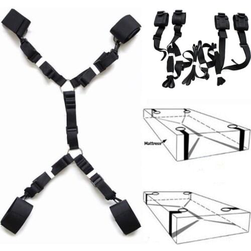 Handcuffs Bdsm Bondage Ankle Cuffs On The Bed Restraint Strap Chastity Sex Toys For Women Erotic Toys For Couples Adult Games