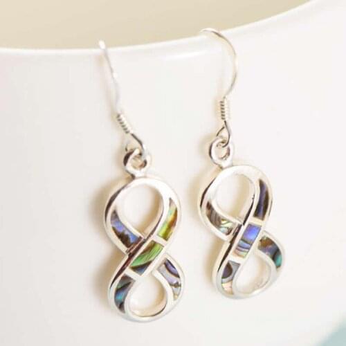 New Arrival S925 Silver Earrings Women Number 8 Dangle Earrings Stamp S925