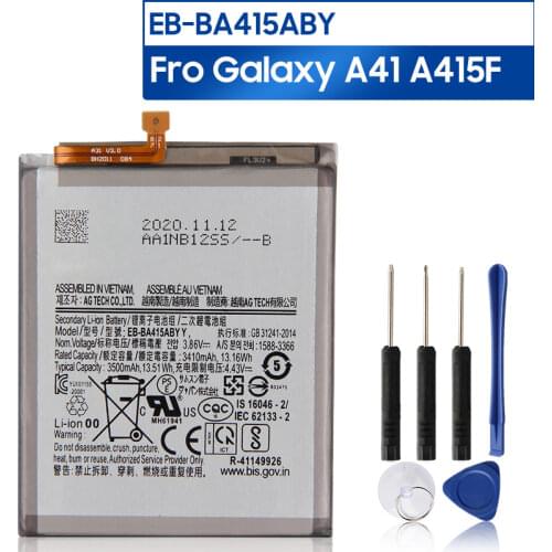 Original Replacement Phone Battery EB-BA415ABY For Samsung Galaxy A41 A415F Authentic Rechargeable Battery 3500mAh