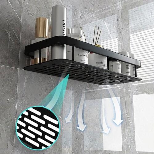 JRODIM Bathroom Shelves Punch-free Corner Shelf Shower Storage Rack Kitchen Holder Toilet Kitchen Organizer Bathroom Accessories