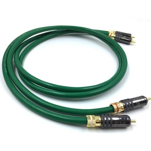 Colleimage 2328 Hifi Silver-plated 2RCA Cable High Quality 6N OFC HIFI RCA Male to Male Audio Cable