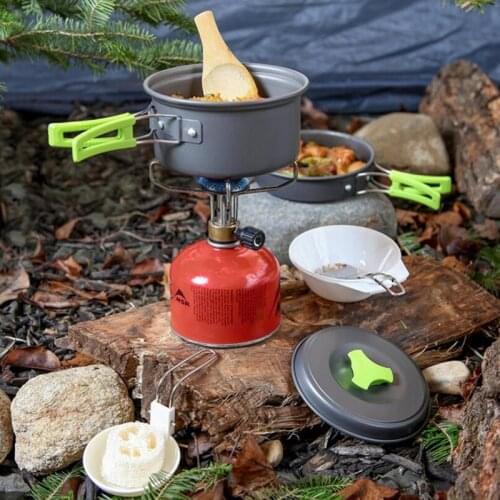 Ultra-light Aluminum Alloy Camping Cookware Utensils Outdoor Cooking Teapot Picnic Tableware Kettle Pot Frying Pan 3pcs/Set