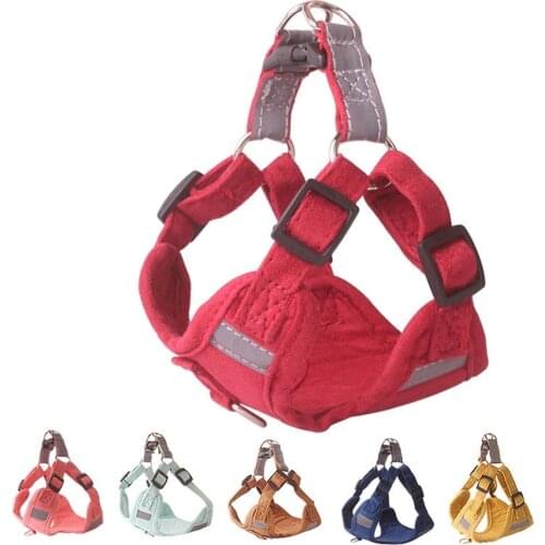 Dog Harness And Leash Set Puppy Cat Breathable Reflective Chest Back Strap Bulldog Traction Rope Vest Pet Outdoor Walking Leash