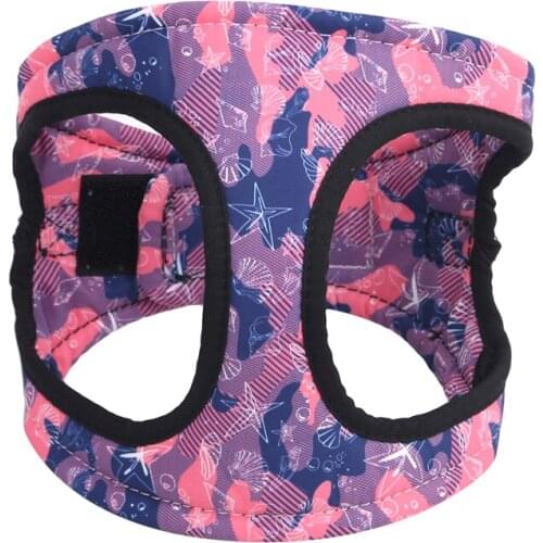 Dog Harness For Small Medium Dogs Breathable Adjustable Pet Harness Printed Puppy Harness Vest Outdoor Dog Walking Supplies