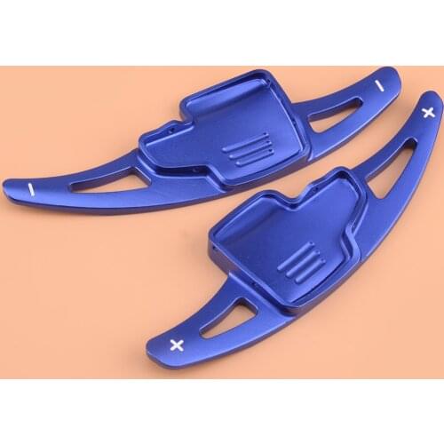 Blue Aluminum Alloy Steering Wheel Shift Shifter Paddle Extension Fit For Ford Focus 2018-2019 Ecosport 2018-2019 Kuga 2018-2019