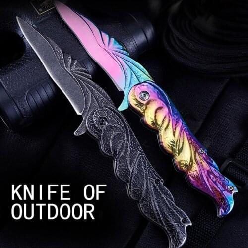 EDC Pocket Knife Folding Knife Full Steel Handle 5Cr15MoV Blade Camping Hunting Knives Outdoor Small Hand Tool Survival Knife