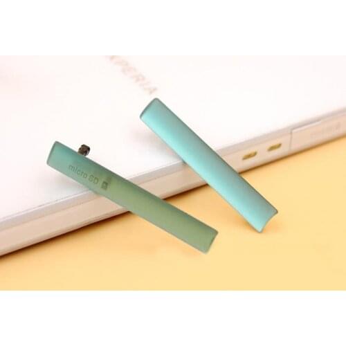 Green color 100% New USB Charging Port Dust Plug Cover + Sim SD Port Waterproof for Sony Xperia M55W Z3 mini Compact