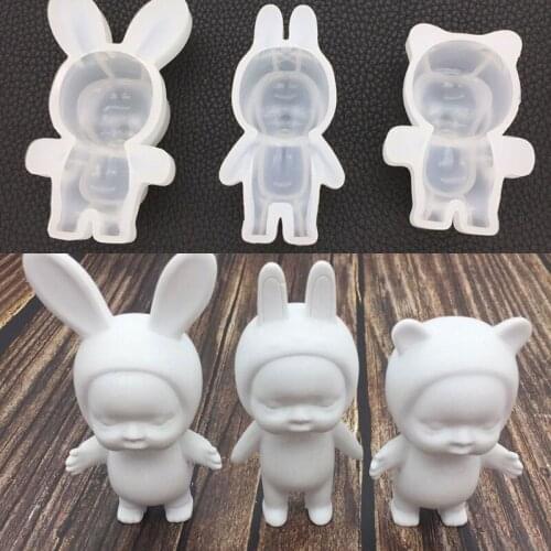 DIY crystal epoxy mirror semi-three-dimensional sleeping baby resin mold silicone aromatherapy plaster decoration baking