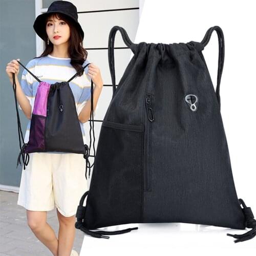 Women Drawstring Swimming Training Shoulder Bags Gym Backpack Fitness Nylon Bag Travel Rucksack Waterproof Sport Gymtas XA349Y