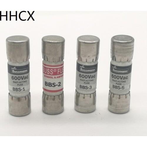 1PCS BUSS Fuse FAST-ACTING Ceramic fuse BBS-1 BBS-2 BBS-3 BBS-5 600VAC 1A 2A 3A 5A 10*35MM