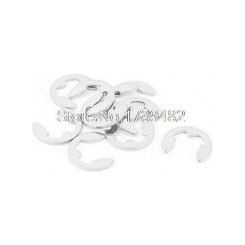 10pcs 304 Stainless Steel Fastener External Retaining Ring E-Clip Circlip 7mm
