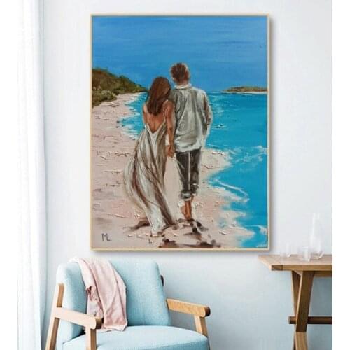 100%Hand Made Modern impressist Artwork Walking Worth Keeping Thinkness Oil Painting On Canvas