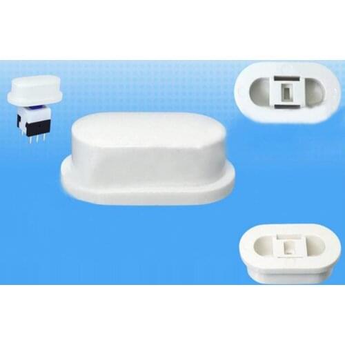 200pcs Elliptical round button cap self locking switch caps 18*10*7mm push buttons switch cover for height 5.8/7/8/8.5mm
