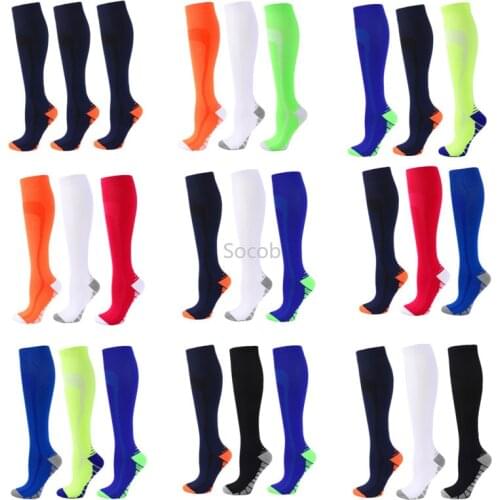 3 Pcs Compression Socks Running Sports Stockings 20-30 Mmhg Men Women Soccer Marathon Cycling Football Varicose Veins Socks