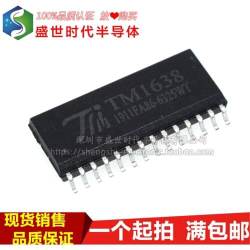 5/PCS NEW Brand New Original Authentic Product Tm1638 Sop28 SMD LED Digital Tube Driver Chip
