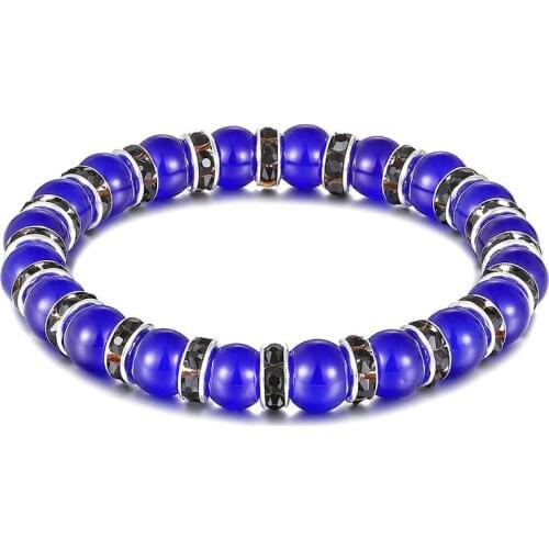 JAAFAR 2018 Cristal de pierre naturelle bracelet rose dames bijoux hommes occasionnels charme perles bracelet amour cadeau AS501