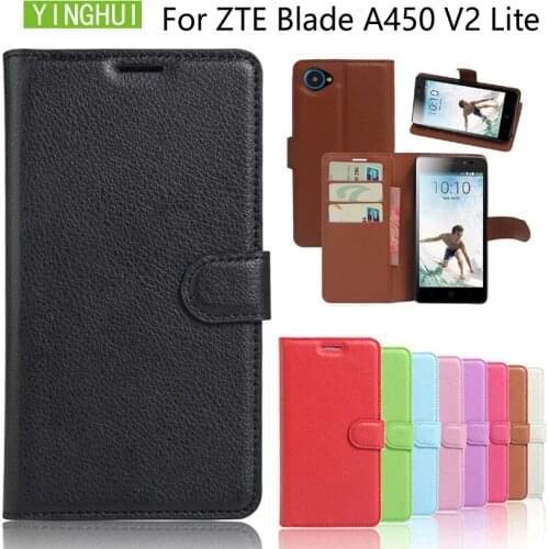 Cover For ZTE Blade V2 Lite Case Wallet Style Leather Mobile Protective Back Cover Phone Bag Cases For ZTE Blade A450 cover case