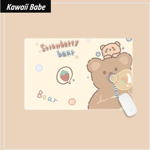 Kawaii Mouse Pad Gamer Gaming Desk Mats Cute Desk Mat Keyboard Desktop Deskpad for Office Home PC Computer Students 22x18cm