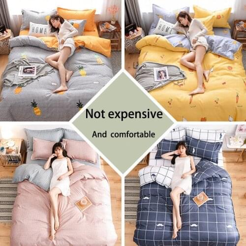 3/4Pcs Full Bed Set Cover Sheet linens duvet cover bedding set Concise Style Comforter Bedding Set Quilt Cover Pillowcase Cover
