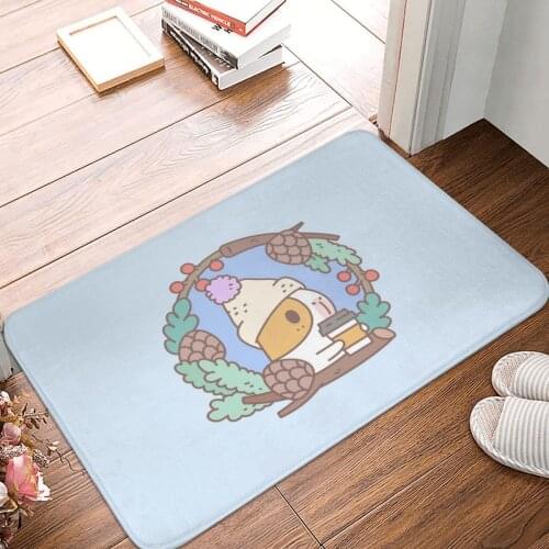Bubu The Guinea Pig Fall Coffee Doormat Carpet Mat Rug Polyester Anti-slip Floor Decor Bath Bathroom Kitchen Bedroom 40x60