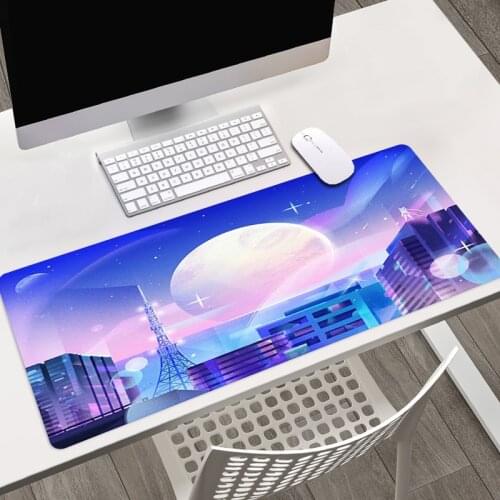 Computer Mouse Pad Sailor Moon Landscape Gamer Setup Gamer Accessory Deskpad Rubber Keyboard Mat Non-slip Mousepad Anime Carpet