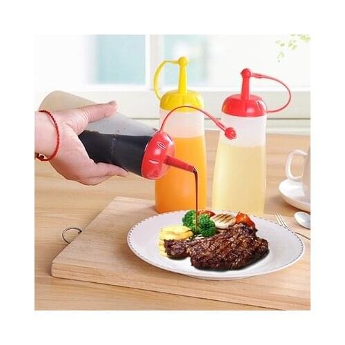 Kitchen Tool 1 pc Leakproof Seal Food Grade Oiler Seasoning Storage Bottles Sauce Pot Vinegar Ketchup Kitchen Storage Bottles