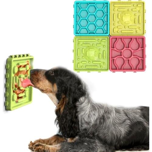 Dog Feeding Lick Mat Pet Dog Feeding Food Bowls Puppy Slow Down Eating Feeder Fish Bowl Prevent Obesity Dogs Supplies