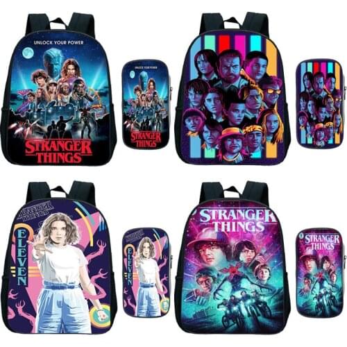 Toddler 2pcs Set Stranger Things Kindergarten Bag Girls Boys Anime School Backpack Baby Small School Bags Kids Preschool Satchel