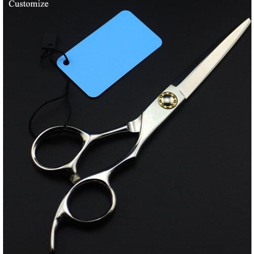 Customize logo japan 9cr13 steel 6 '' Bearing hair salon scissors set cutting barber makas Thinning shears hairdressing scissors
