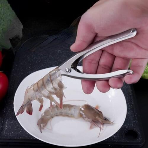 Shrimp Peeler Kitchen Appliances Portable Stainless Steel Shrimp Deveiner Lobster Practical Kitchen Supplies Fishing Knife Tools