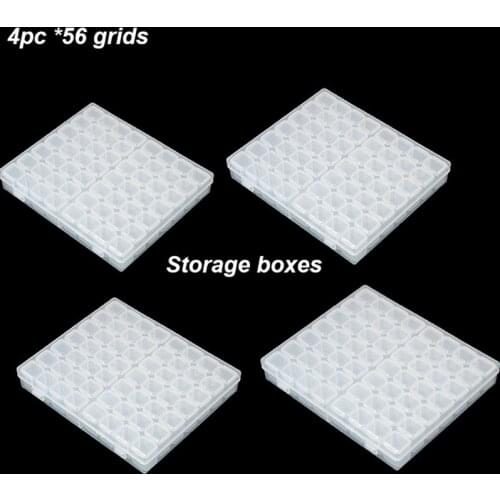 28/56/224 Slots Plastic Storage Box Diamond Painting Kits Nail Art Rhinestone Toole Beads Storage Box Case Organizer Holder Sale