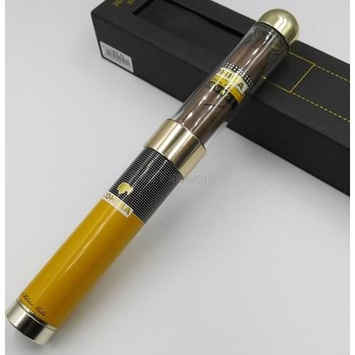 COHIBA Brand Adjustable Cigar Tube Plastic Metal Cigars Box Travel&Office Humidor Single Holder Cigar Jar W/Gift Box
