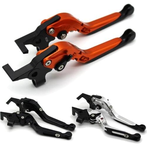 With logo Motorcycle Frame Ornamental Foldable Brake Handle Extendable Clutch Lever For SUZUKI GSF650 BANDIT GSX1250 F/SA/ABS