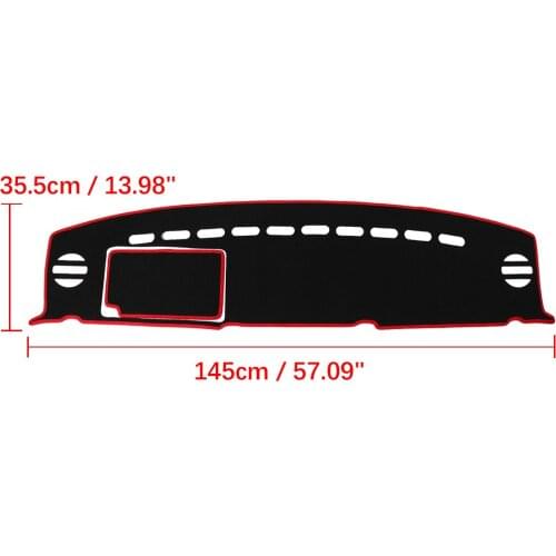 Uxcell 1Set RHD Car Dashboard Cover Nonslip Black/Red Dash Mat Sun Pad For-Toyota FJ Cruiser Non-slip Sun Shade DashMat