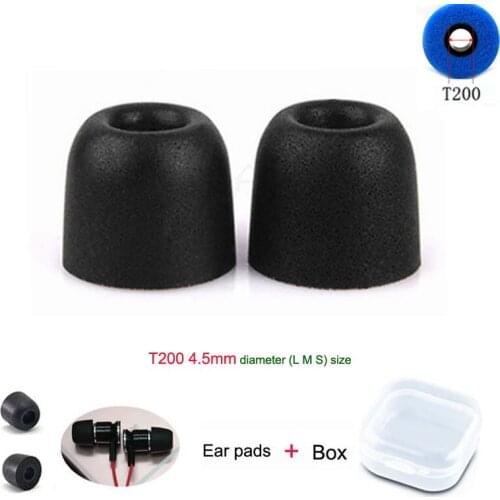 ANJIRUI 2 pcs/1pairs T200 (L M S) Caliber Ear Pads/cap memory foam eartips for ear Headphones tips sponge ear cotton