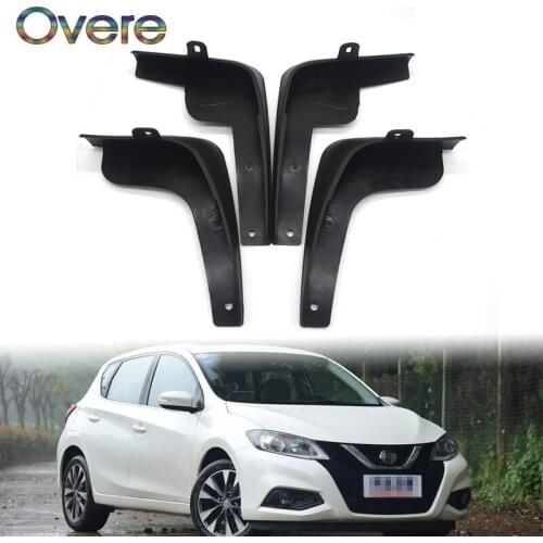 OVERE Car Front Rear Mudguards For 2007 2008 2009 2010 2011 Nissan Tiida Versa C11 Latio 2012 Hatchback Mudflap Accessories