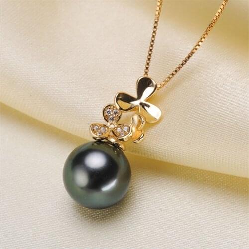 Factory Wholesale Real Solid S925 Sterling Silver Accessories DIY Jewelry Making Pearl Pendant For Women Charm Gift