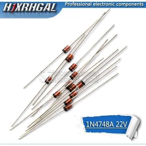 100PCS 1W 22V 1N4748A 1N4748 Zener diode