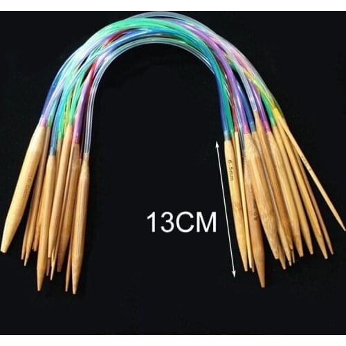 18pcs 2.0-10.0mm Wood Knitting Needles Sweater Needles Colors Tube Circular Needle 40cm 60cm 80cm 100cm 120cm