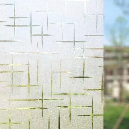 3D Cross Pattern Frosted No Glue Static Cling Privacy Glass Window Film For Home Decoration Static Film For Window Drop-Shipping