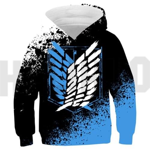 3D Japanese Streetwear Cosplay Shingeki No Kyojin Attack on Titan Season 4 Hoodies Tops Sweatshirt Anime Oversized Pullover