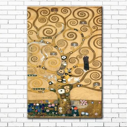 Free shipping Austria Gustav Klimt Tree of Life canvas prints Aabstract oil painting printed on canvas home decoration picture