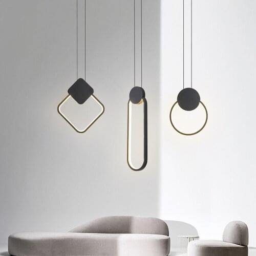 White/Black Color led pendant lights aluminum body 90-260V modern led hanging pendant lamp fixtures free shipping