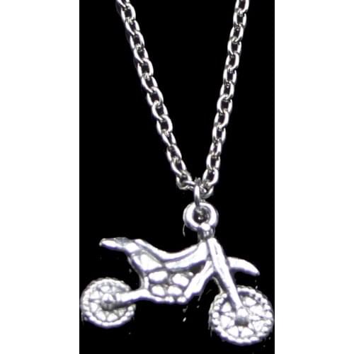 20pcs 17*23mm Motorcycle Motorcross Pendant Necklace Link Chain For Female Choker Necklace Creative Jewelry party Gift