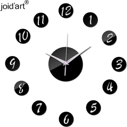 2019 new watch clocks limited living room quartz acrylic pastoral sale modern wall clock and silver colors fashion